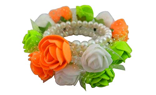 PEACHES & PINK Tiranga/Tricolor Flower Bangle for Girl/Women | Independence Day Celebration (B08FF1FRH7) Amazon Price History, Amazon Price Tracker