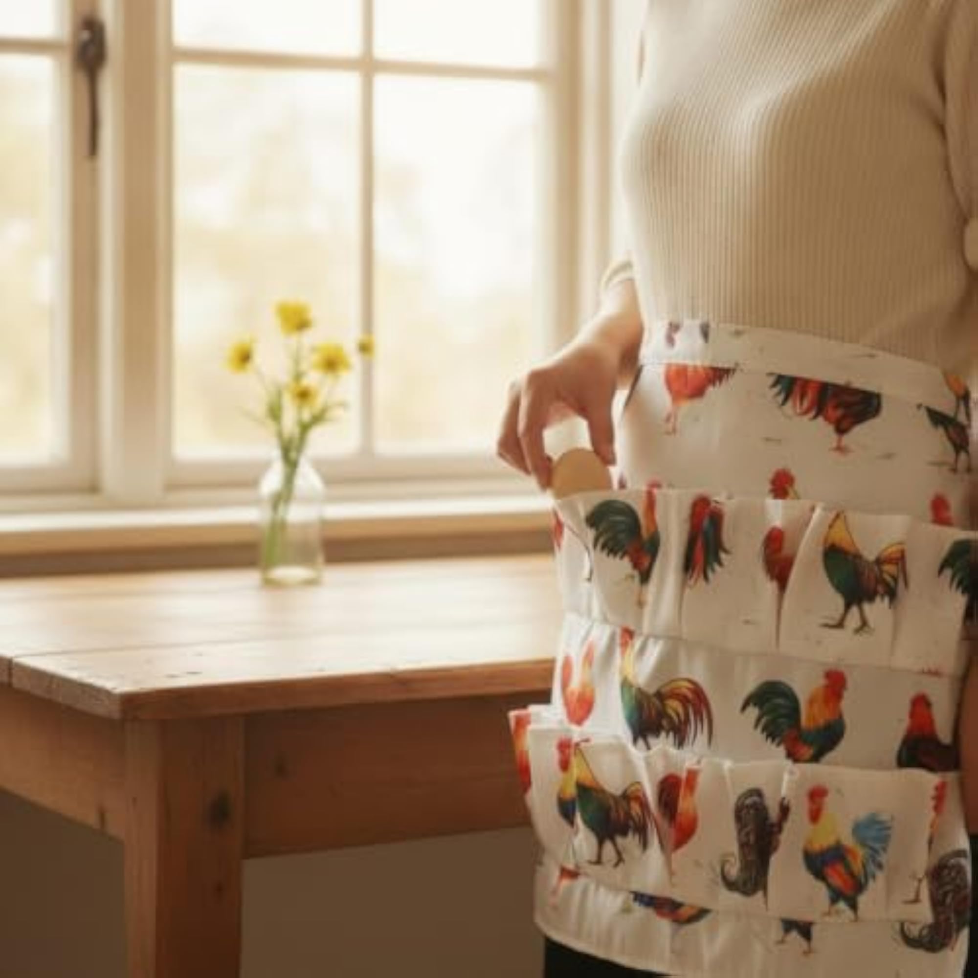 Multi-Pocket Waist Apron with Pockets, Adjustable
