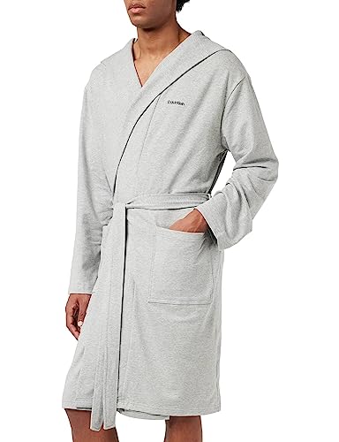 Calvin Klein Robe 000NM2377E Batas de baño, Gris (Grey Heather), S-M para Hombre