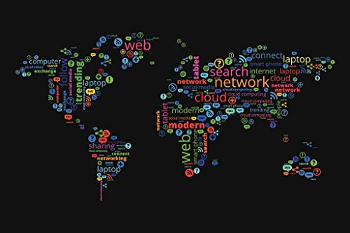 Image of Computer Science Posters For Classroom Word Map Computer Lab Posters Programming Technology Decorations Cool Wall Art Print Poster 16x24
