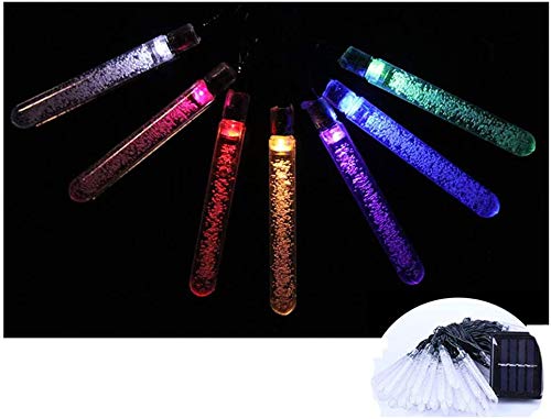 Solar Light String, Bubble Column Decoration Scene Light String, 7 M 50 Led, Solar Panel Can Be Rotated 90 Degrees,Waterproof Decoration, Ideal for DIY