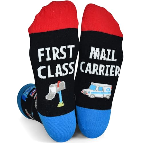 Funny Mail Carrier Socks Thank You Gifts Appreciation Birthday Christmas Retirement Present for...