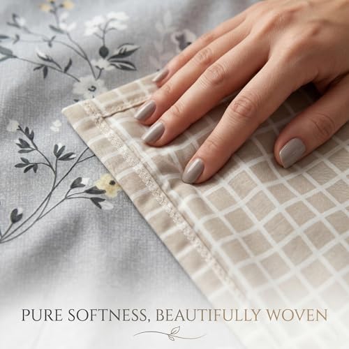 Image of BSB HOME 280 GSM Reversible Dohar for Double Bed, Ultra Soft Microfiber AC Blanket, Lightweight All Season Blanket, Breathable, Skin Friendly, 85 x 88 Inches (216 x 224 cm) - Dove Grey