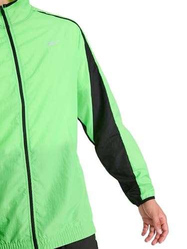 Image of Reebok Men's Running Woven Wind Jacket, Standard Fit, Lightweight Nylon Fabric