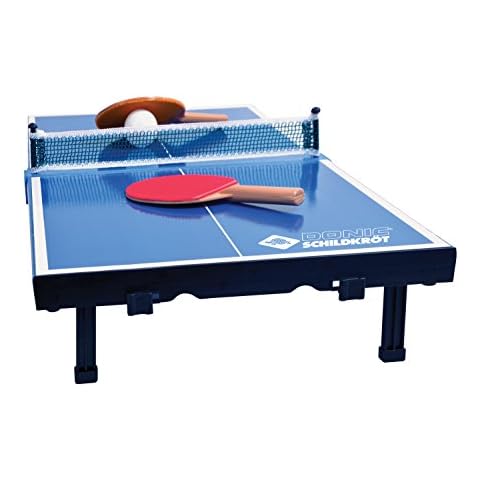 Donic-Schildkröt Mini Ping Pong Table, with 2 Bats and 1 Ball, Folding in a Briefcase, 838576 Cover