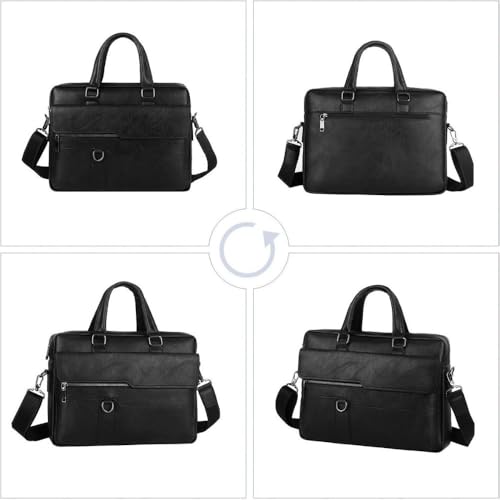 Image of CAVALO - Be Unique Leather Men's Laptop Bag Retro Messsenger Bag Men's Handbag Crossbody Bag Personality Briefcase (upto 14 inch) | Premium PU Leather