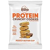 Protein Crunchy Cookies - 12 Grams of Whey Protein Snacks, Gluten Free, Non-GMO (Peanut Butter Cup, 8 Count, 1.79 oz)