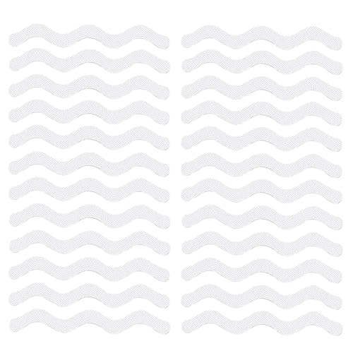 WQEDVN 24 PCS Non Slip Bath Stickers, Non Slip Shower Stickers, Anti Slip Bath Stickers, Anti Slip Shower Stickers, for Stairs, Shower Room, Slippery Surfaces, Sauna, Kitchen(Transparent)