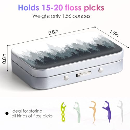 Image of Gerkia Portable Dental Floss Bag - Easy to Store Floss Picks Perfect for Travel, Hotels, Dinners, Appointments, ink tree, 1 Foot (Pack of 1)