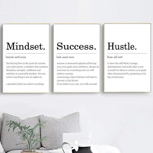 Inspirational Quotes Canvas Wall Art Black and White Quote Posters