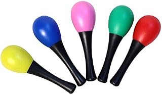 LUOEM 10 Pairs Egg Shakers Percussion Musical Egg Maracas (Random Color)