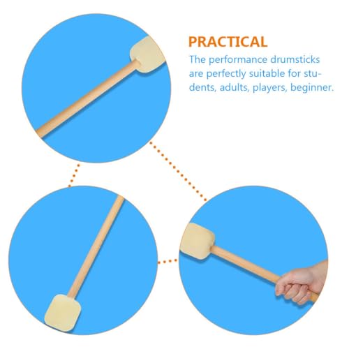 Maza para tambor con mango cómodo, accesorio para percusión para músicos y educadores miniatura 6