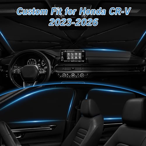 Image of KUST Windshield Sun Shade Umbrella for Honda CR-V 2023 2024 2025 2026 Rear Window Shades 100% UV Protection and Blackout Privacy 5PCS Car Window Covers Accessories