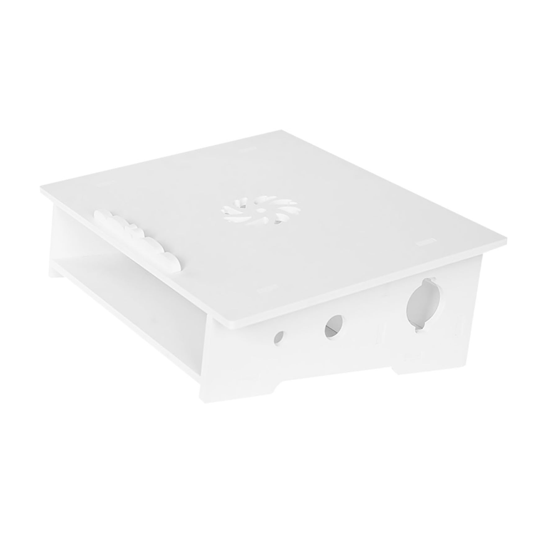 Support ordinateur portable refroidissant blanc ergonomique et rangement de bureau - 8