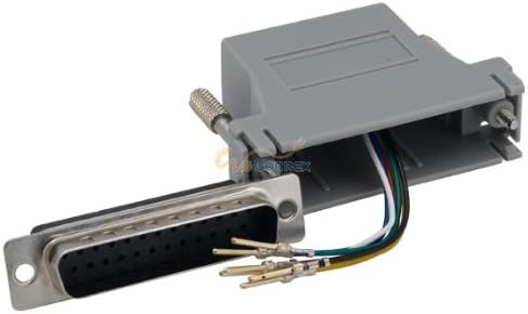 PcConnect Modular Adapter, DB25 Male to RJ12, Gray