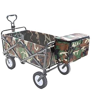 Isolierte Kühltasche mit Push-Pull-Trolley, 15 l, perfekt für Outdoor-Picknick, Camping, Grillen, Einkaufen, Golf, zusammenklappbarer Wagen mit Zubehör für Tiefkühlkost