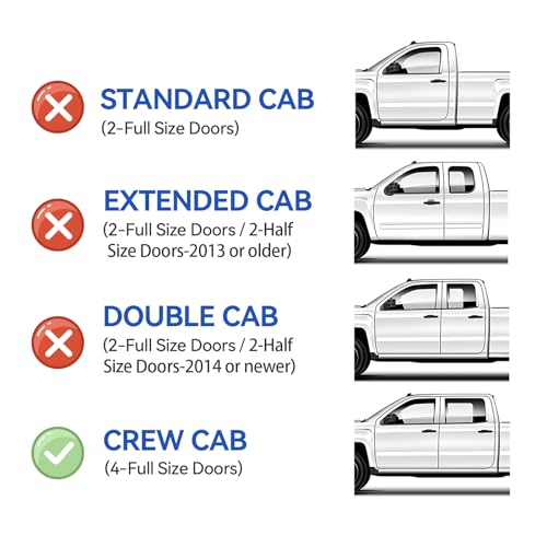 Image of Window Visors Rain Guards Shield for 2004-2015 Nissan Titan Crew Cab, Out-Channel Window Vent Wind Deflectors Visors Shades for 04-15 Nissan Titan Crew