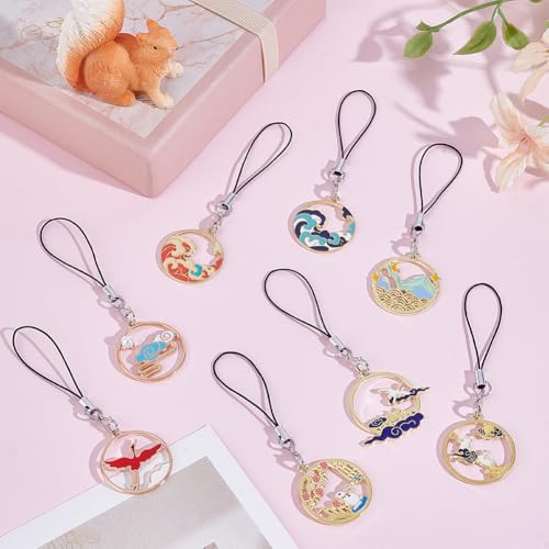 Breloques en émail de 9 cm : le coffret de 8 pendentifs parfaits pour offrir