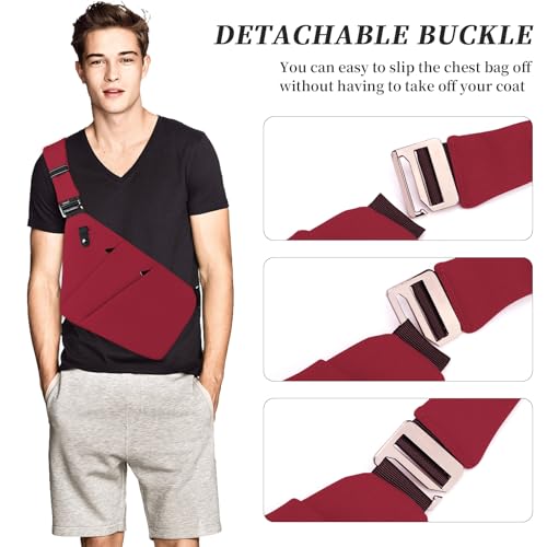 Image of Anti Theft Crossbody Bag,Sling Bag for Women Men,Multi-pocket Chest Shoulder Bag for Travel, Sport, Work