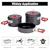 Alocs Camping Cookware Set Camping Gear, Compact Camping Pots and Pans Set, Durable Hard Alumina Camping Cooking Set for Outdoor Backpacking Camping Hiking Picnic, Included Mesh Carry Bag #4