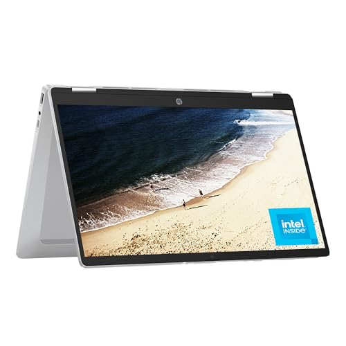 HP Chromebook x360 14 inch 2-in-1 Laptop, HD Touch Display, Intel Processor N100, 4 GB RAM, 64 GB...