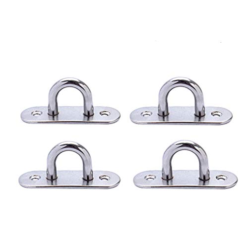 Annakideya 4-teiliges Hakenset mit Ösenplatten 5 mm 304er-Edelstahl, Ringhaken mit strapazierfähiger Ellipse M5, M5 Ellipse, M5 Ellipse Cover