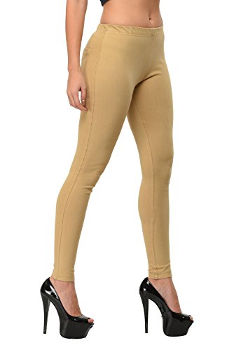 Image of Frenchtrendz Women's Slim Fit Mid Rise Stretchable Cotton Modal Spandex Jegging Pull On