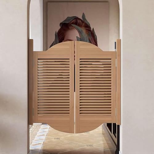 Automatic Wooden Swinging Cafe Doors with Hind Sa Door, Customizable Partition Doors for Shop Entrances, Durable & Stylish Design for Commercial Use