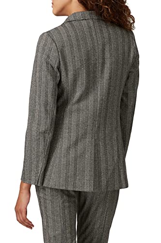 Grey Striped Trousers, Women's Pre-Loved Modern Slim Striped Pants, Size M or L4