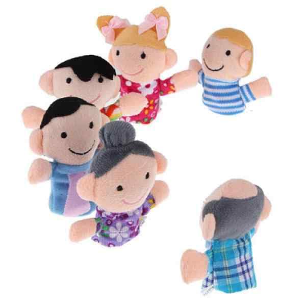 Marionetas Dedos Peluche Familia, Juego de títeres de Dedo de Familia, Juguetes Educativos, Marionetas niños, Títere de Dedo, Finger Puppet, Material Felpa, 6 Unidades, Familia — view 3