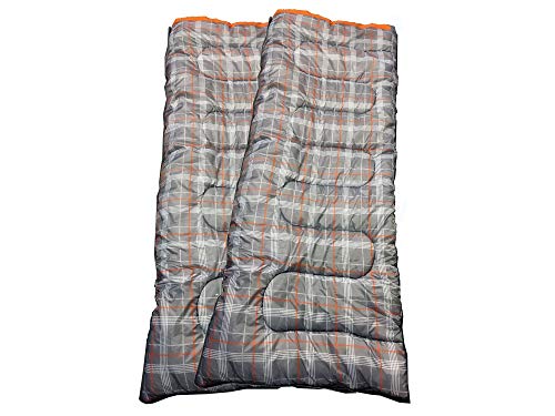 Sac de couchage double 3 saisons OLPRO grand format avec doublure en coton brossé