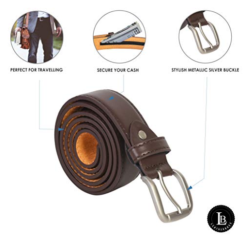 LB LEATHERBOSS Men's Brown Leather Money Belt Sizes 32 Through 562