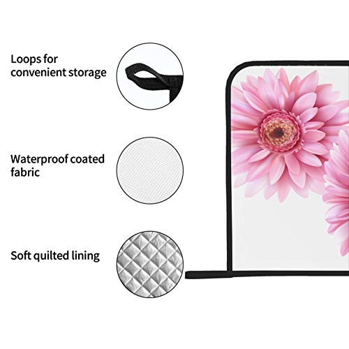 Gerbera Flower Isolated On White Oven Pot Holders Heat Resistant Pot Holders With Pockets 2 Pcs Kitchen Towels And Pot Holder Sets 8×8 Inch For Cooking And Baking #TOP3