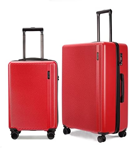 GinzaTravel Lightweight Suitcase ABS Hard Shell Case Suitcases with TSA Lock 4 Wheels Carry-on Hand Luggage for Travel Large(78cm 105L) Silver