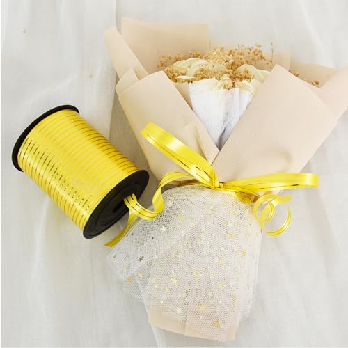 image for TONIFUL Curling Ribbon-Gold Gold Balloon Curling Ribbons-250 Yards Bal
