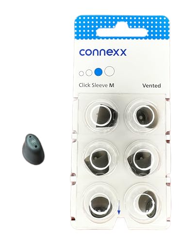 Signia/Connexx Sleeve Click Dome for CIC ITC RIC Hearing Aids Medium Vented (Pack of 6)