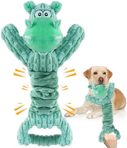 Large Squeaky Dog Toys: Plush Dog Toys with Soft Fabric for Small, Medium, and Large Pets – Tug of War Dog Toys for Indoor Play