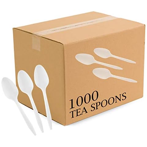 PLASTICPRO Disposable Plastic Teaspoons (1000 Count) Cover