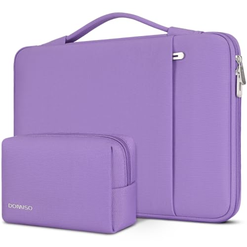 DOMISO Funda para Portatil Ordenador 16 Pulgadas,Protección Funda Bolsa para 16 Pulgadas Lenovo,HP,DELL,ASUS Chromebook,Impermeable Laptop PC Case Sleeve,con Paquete de Accesorios,Morado