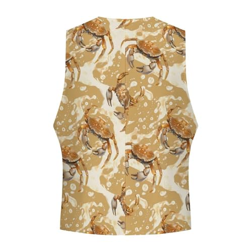 Crabs Novelty Men's Suit Vest Casual Formal Dress Vests Business Waistcoat4