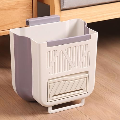Papelera de cocina suspendida y compacta para ganar espacio en apartamentos y dormitorios 7