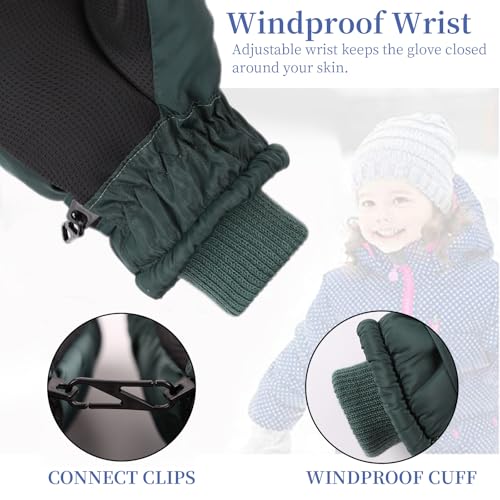 JANGANNSA Winter Toddler Mittens Boys Girls Snow Mitten Fleece Warm Kids Gloves Cold Weather4