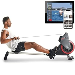 Air & Magnetic Rowing Machine with On Demand Coaching|14 Levels Dual Resistance| by Fitness Reality