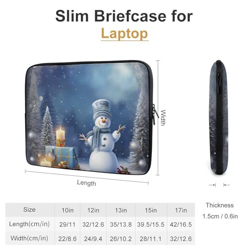 Funda para portátil 13 pulgadas diseño navideño muñeco nieve miniatura 2