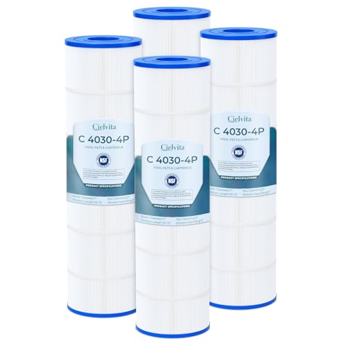 Cielvita C4030 4 oz Media Pool Filter Cartridge Replacement for Hayward SwimClear C4030 C4025 C4020 for Hayward CX880XRE for Pleatco PA106 for Unicel C-7488 for FC-1226 NSF/ANSI 50 425 sq.ft