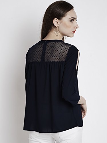 Image of RARE Women Navy Blue Solid Top
