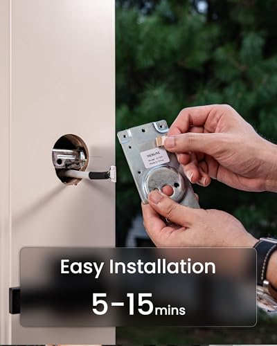 DESLOC A100F Keypad Fingerprint Door Lock, Keyless Entry Door Lock, Smart Lock Deadbolt for Front Door, Easy Installation, Emergency Power Port,12 Months Battery, IP54 Waterproof, 5 Keys thumbnail 8