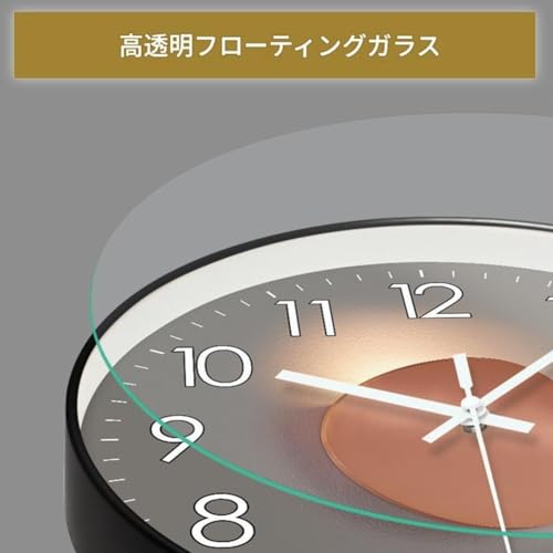 「OJRay」壁掛け時計 アナログ 青コア時計 北欧 直径25.4/30.5/35.5cm 見やすい クロック 自宅 寝室 リビング おしゃれ インテリア 部屋飾り ウォールクロック (金フレームC,35.5CM) [5]