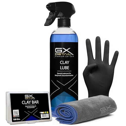 GxDetail Clay Lube Descontaminante para Carrocería 500 ml. – Lubricante Profesional para Uso con Clay Bar – Facilita la Eliminación de Contaminantes sin Arañazos – Acabado Suave y Brillante.