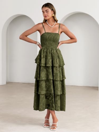 Image of Simplee Womens Summer Strapless Maxi Dress 2026 Boho Floral Off Shoulder Wedding Guest Dresses Tiered Beach Long Sundress